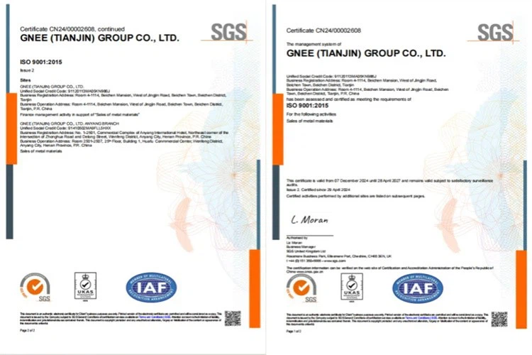 Alloy 600 Pipe Qualification Certificate Alloy 600 Pipe Qualification Certificate