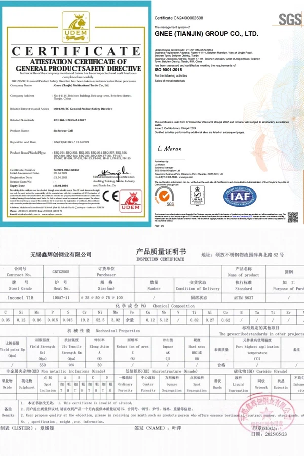 GH4169 certificate GH4169 certificate